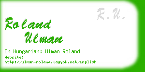 roland ulman business card